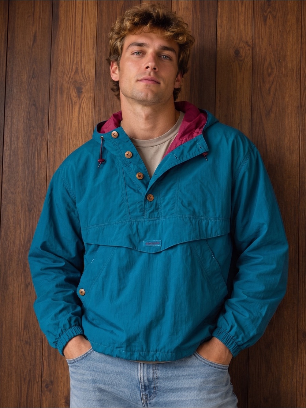 VINTAGE COLUMBIA Men's Pullover Windbreaker Jacket